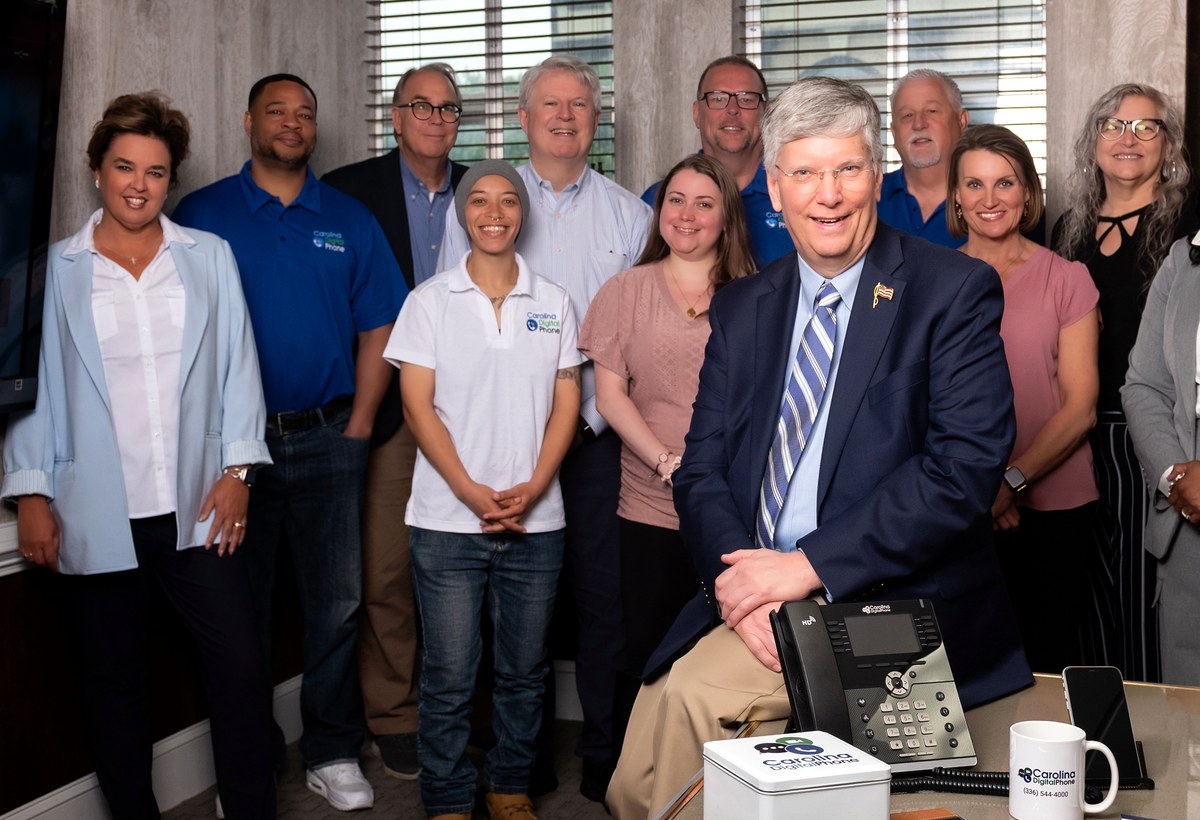 The Carolina Digital Phone team in Greensboro, North Carolina, with founder Nicky Smith